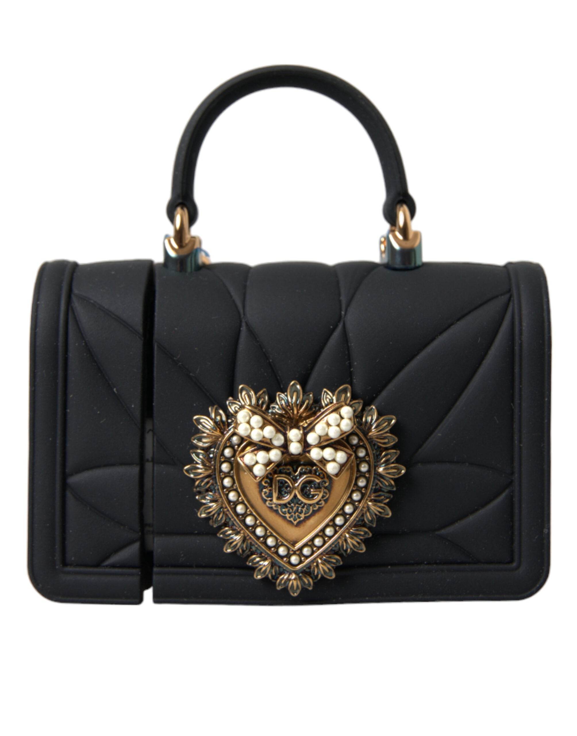 Dolce & Gabbana Exquisite Quilted AirPods Case with Chain Strap - Hilstor