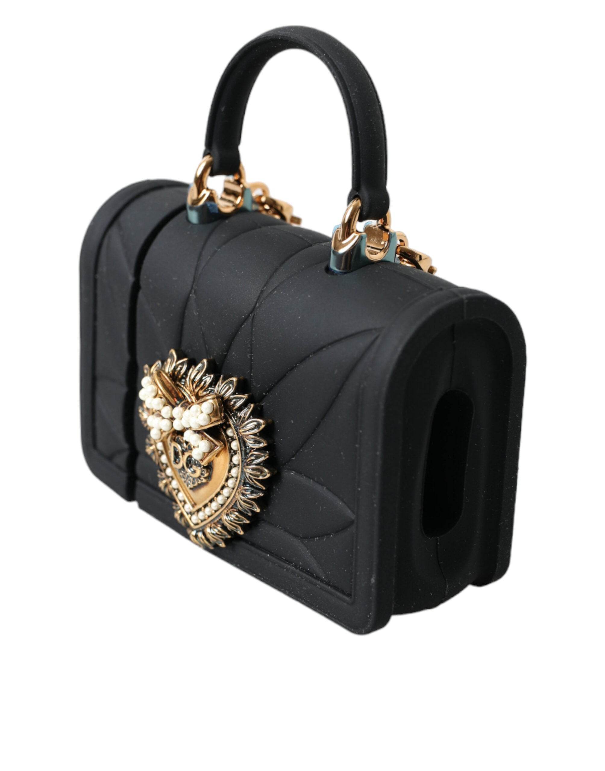 Dolce & Gabbana Exquisite Quilted AirPods Case with Chain Strap - Hilstor