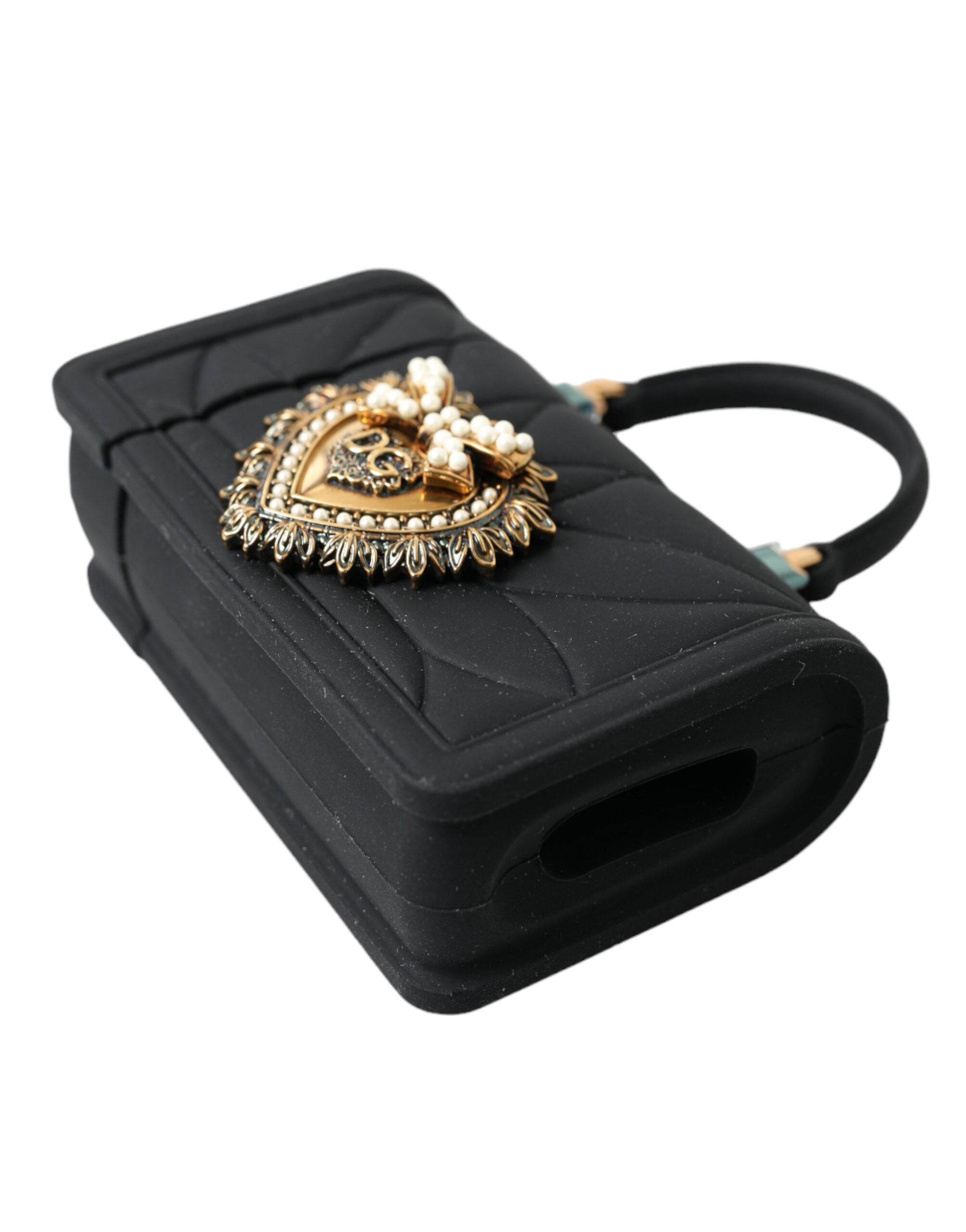 Dolce & Gabbana Exquisite Quilted AirPods Case with Chain Strap - Hilstor