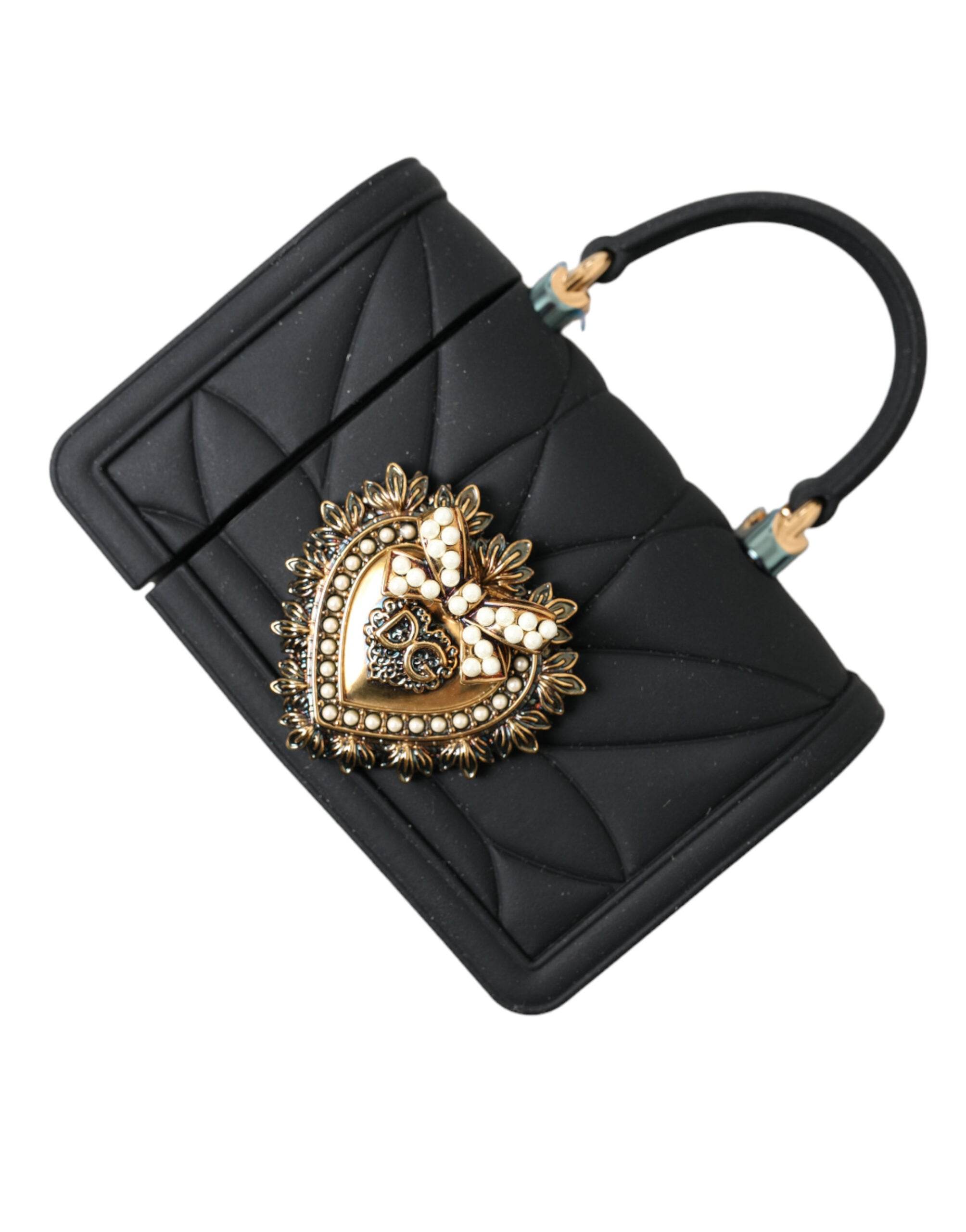 Dolce & Gabbana Exquisite Quilted AirPods Case with Chain Strap - Hilstor