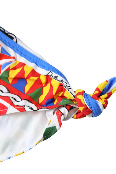 Dolce & Gabbana Multicolor Carretto Print Bikini Bottom - Hilstor