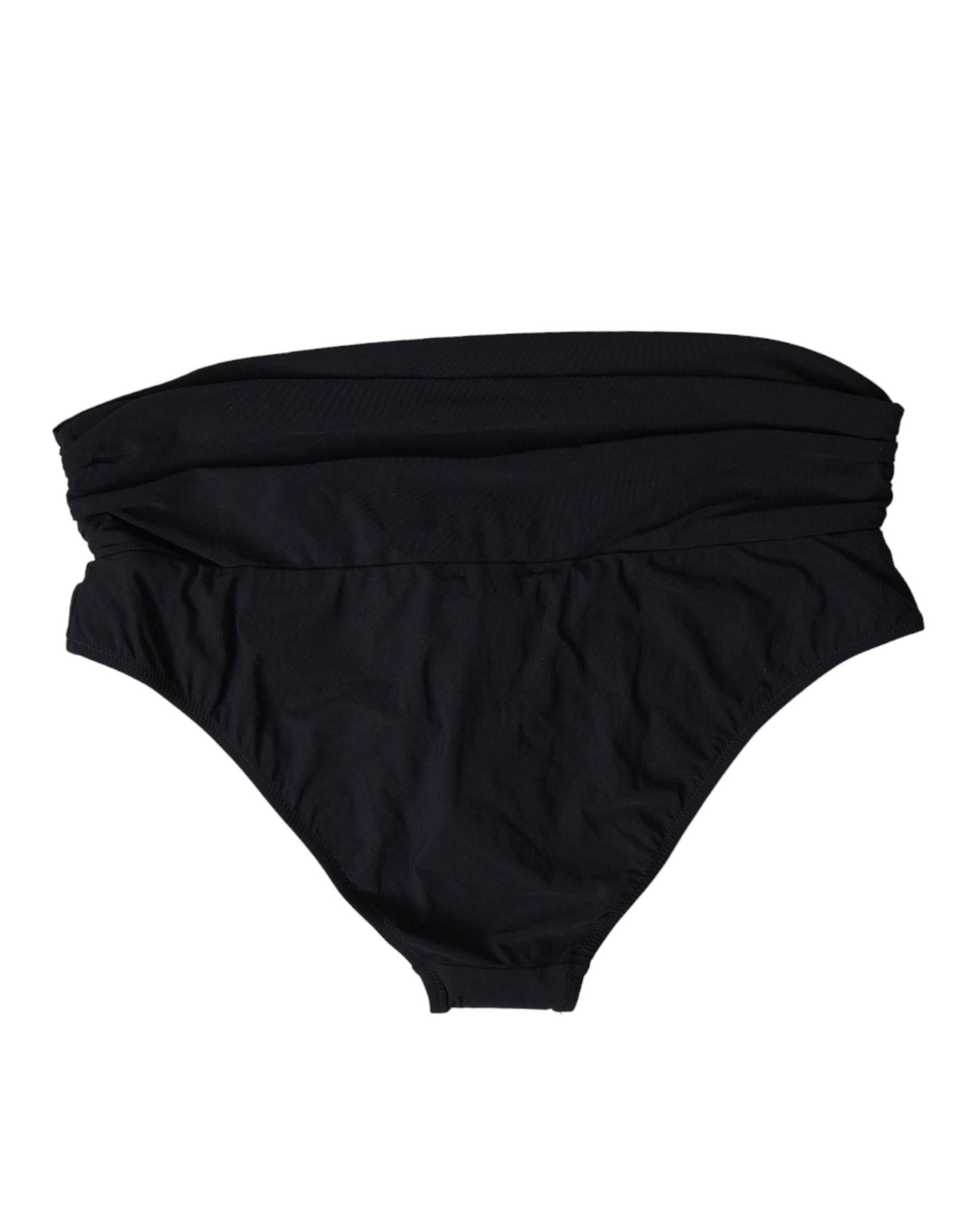 Dolce & Gabbana Elegant Black Bikini Bottom - Ultimate Beach Elegance - Hilstor