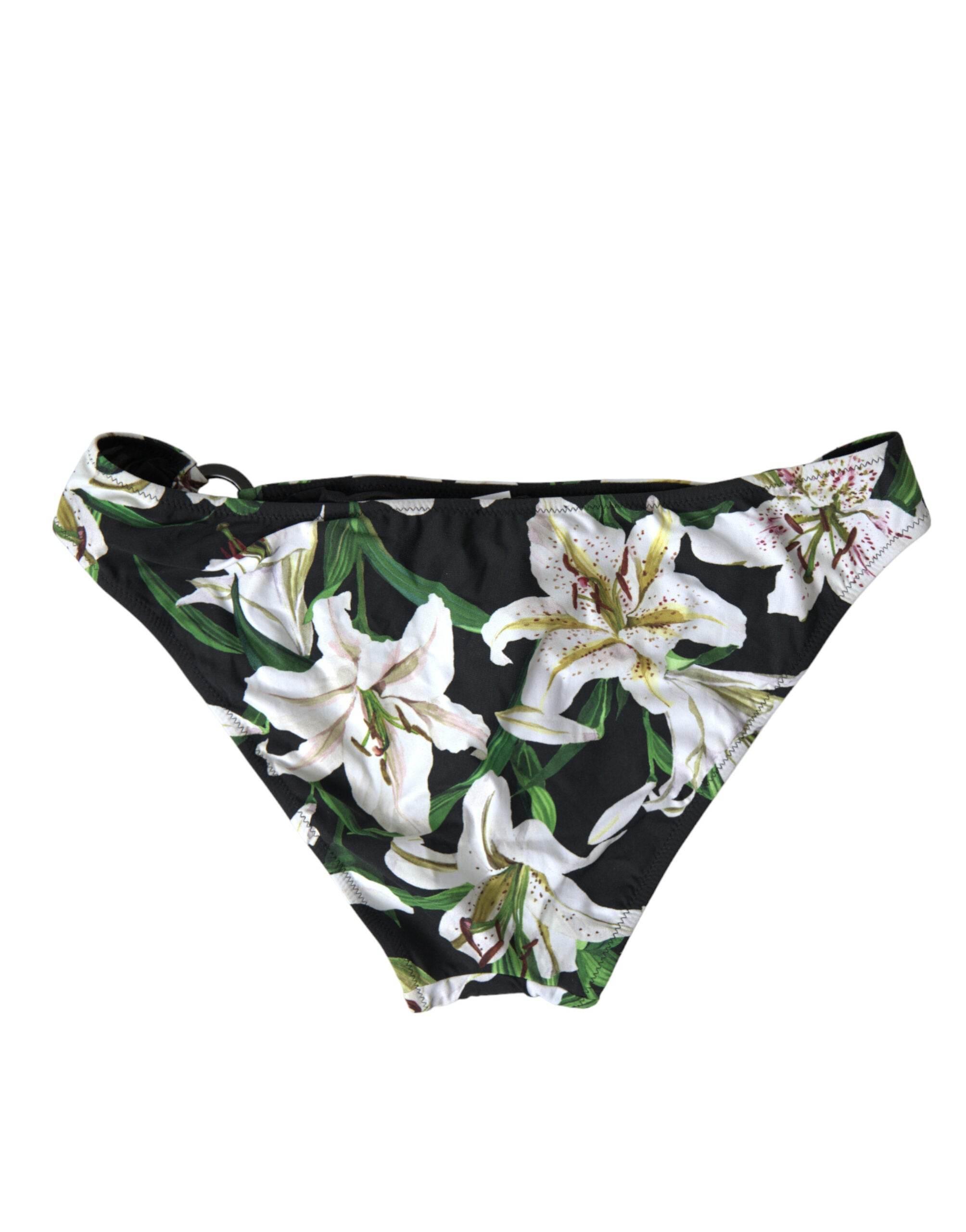 Dolce & Gabbana Elegant Floral Print Bikini Bottoms - Swim In Style - Hilstor