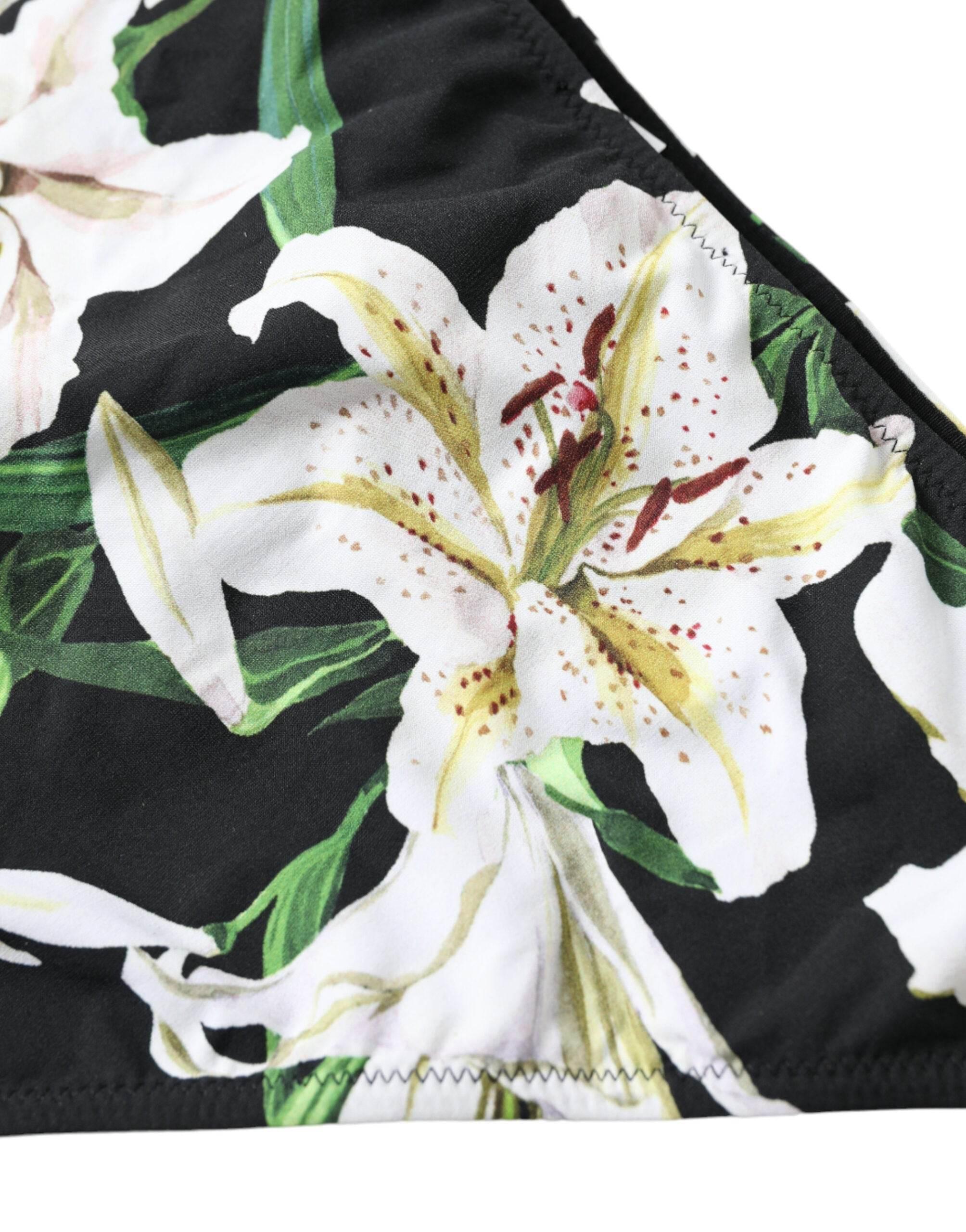 Dolce & Gabbana Elegant Floral Print Bikini Bottoms - Swim In Style - Hilstor