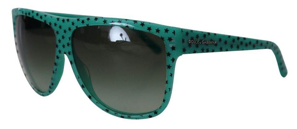 Dolce & Gabbana Green Stars Acetate Square Shades Sunglasses - Hilstor