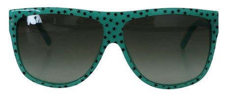Dolce & Gabbana Green Stars Acetate Square Shades Sunglasses - Hilstor