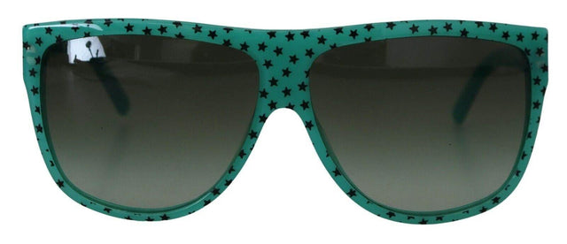 Dolce & Gabbana Green Stars Acetate Square Shades Sunglasses - Hilstor