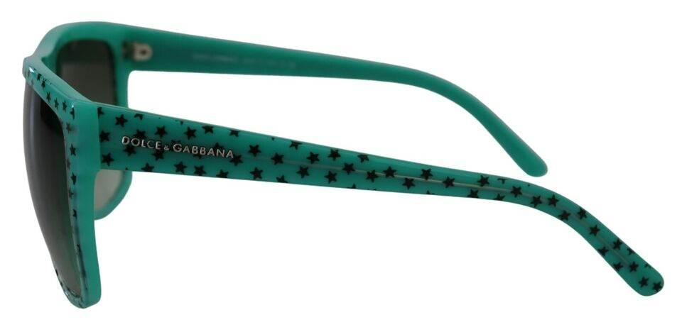 Dolce & Gabbana Green Stars Acetate Square Shades Sunglasses - Hilstor