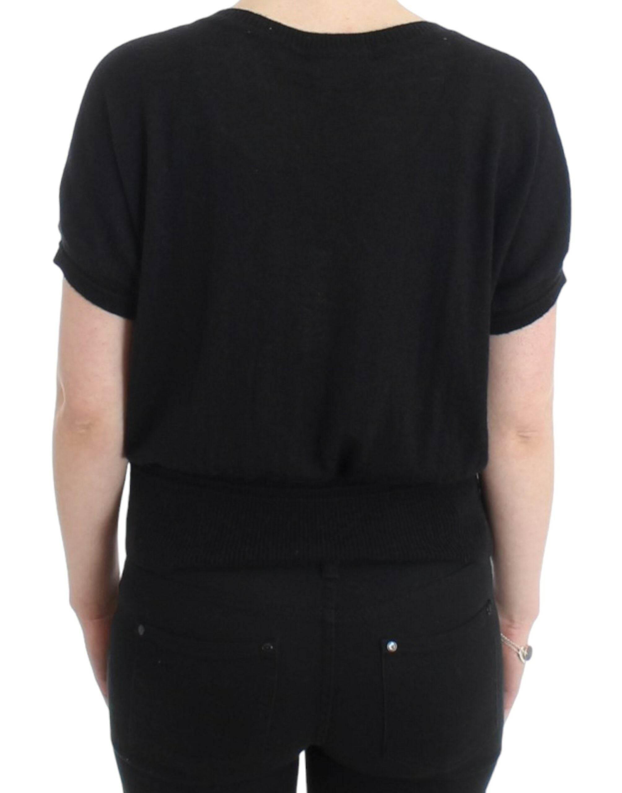 Cavalli Black short sleeved jumper - Hilstor