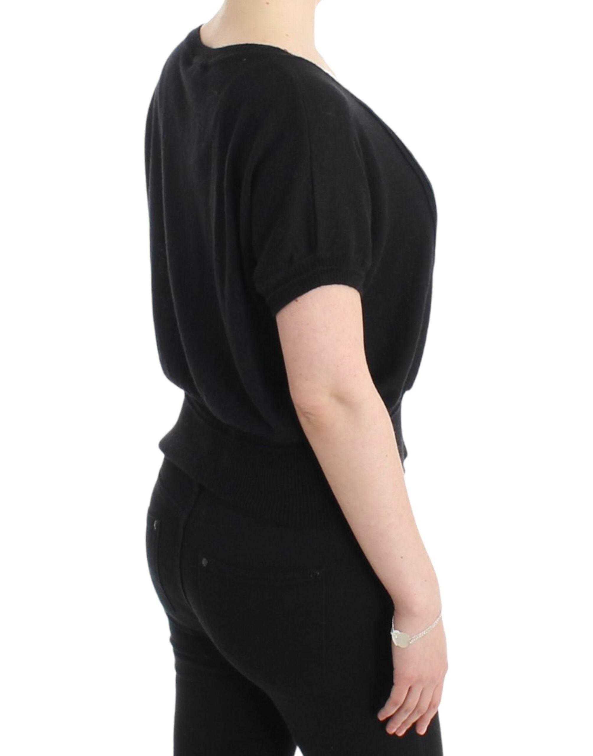 Cavalli Black short sleeved jumper - Hilstor