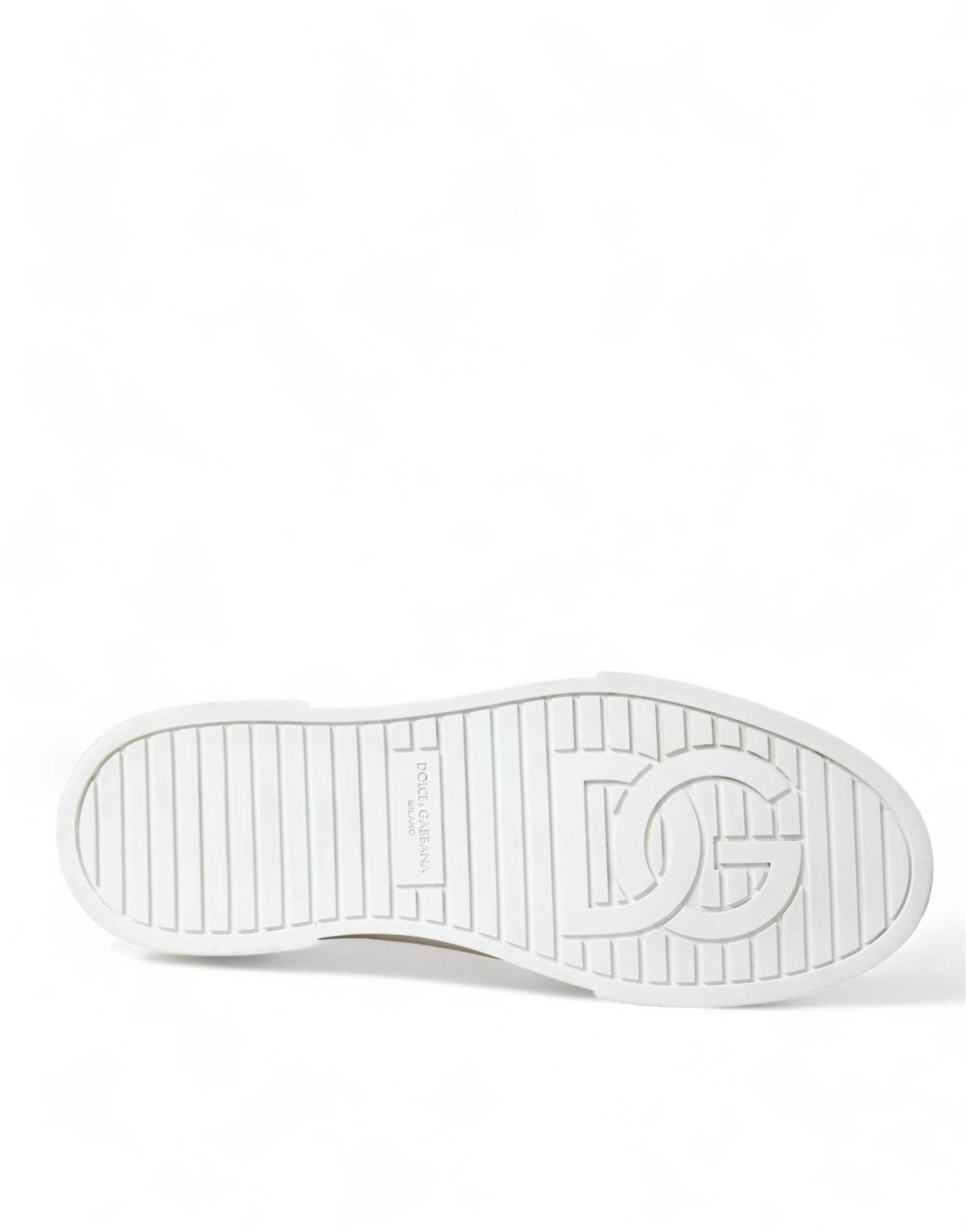 Dolce & Gabbana Brown Leopard Canvas Sneakers Shoes - Hilstor