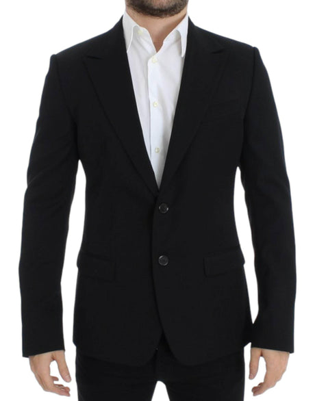 Dolce & Gabbana Black wool slim fit blazer - Hilstor