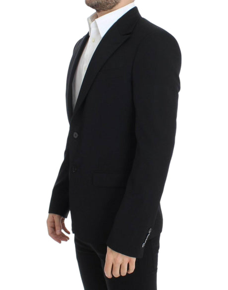 Dolce & Gabbana Black wool slim fit blazer - Hilstor