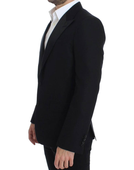 Dolce & Gabbana Black wool silk SICILIA blazer - Hilstor