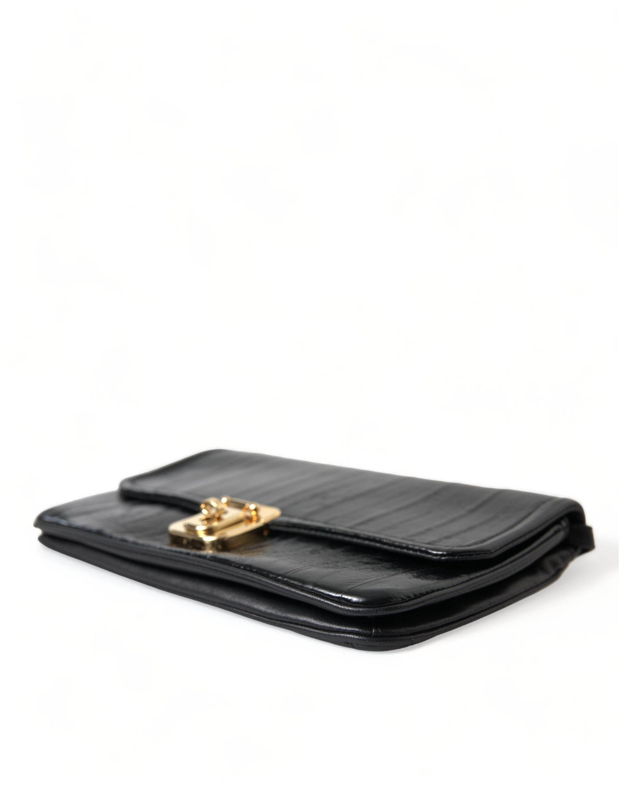 Dolce & Gabbana Elegant Eelskin Leather Shoulder Bag - Hilstor