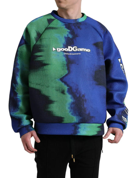 Dolce & Gabbana Multicolor Graphic Crew Neck Pullover Sweater - Hilstor