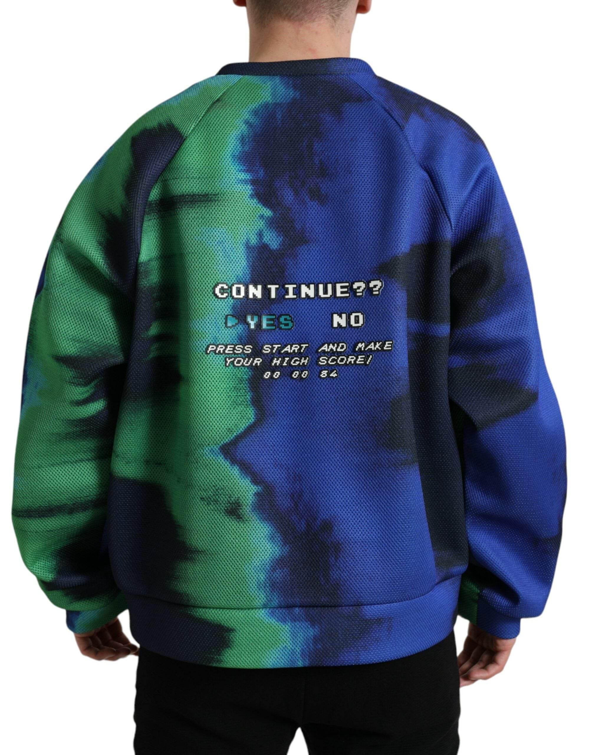 Dolce & Gabbana Multicolor Graphic Crew Neck Pullover Sweater - Hilstor