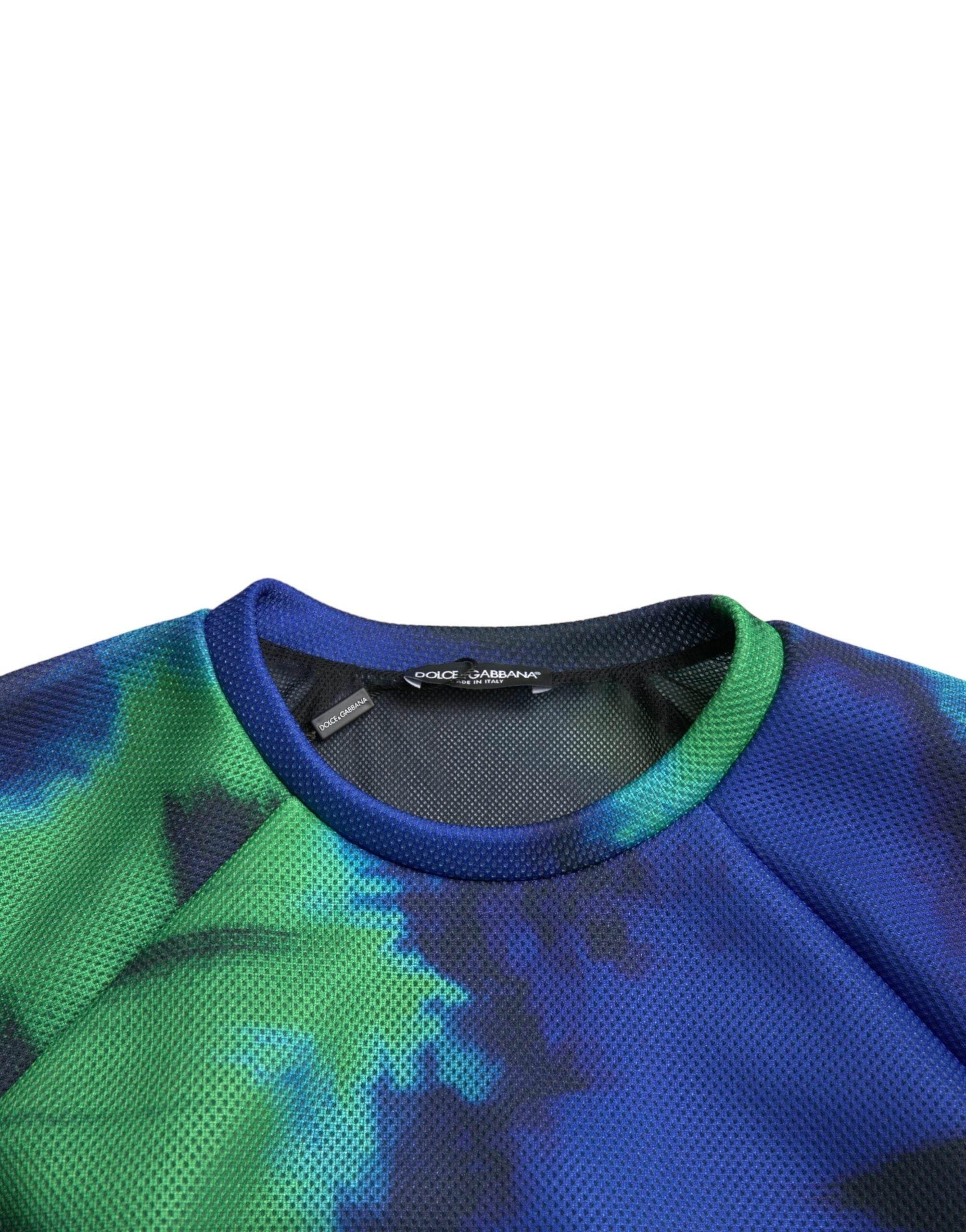 Dolce & Gabbana Multicolor Graphic Crew Neck Pullover Sweater - Hilstor