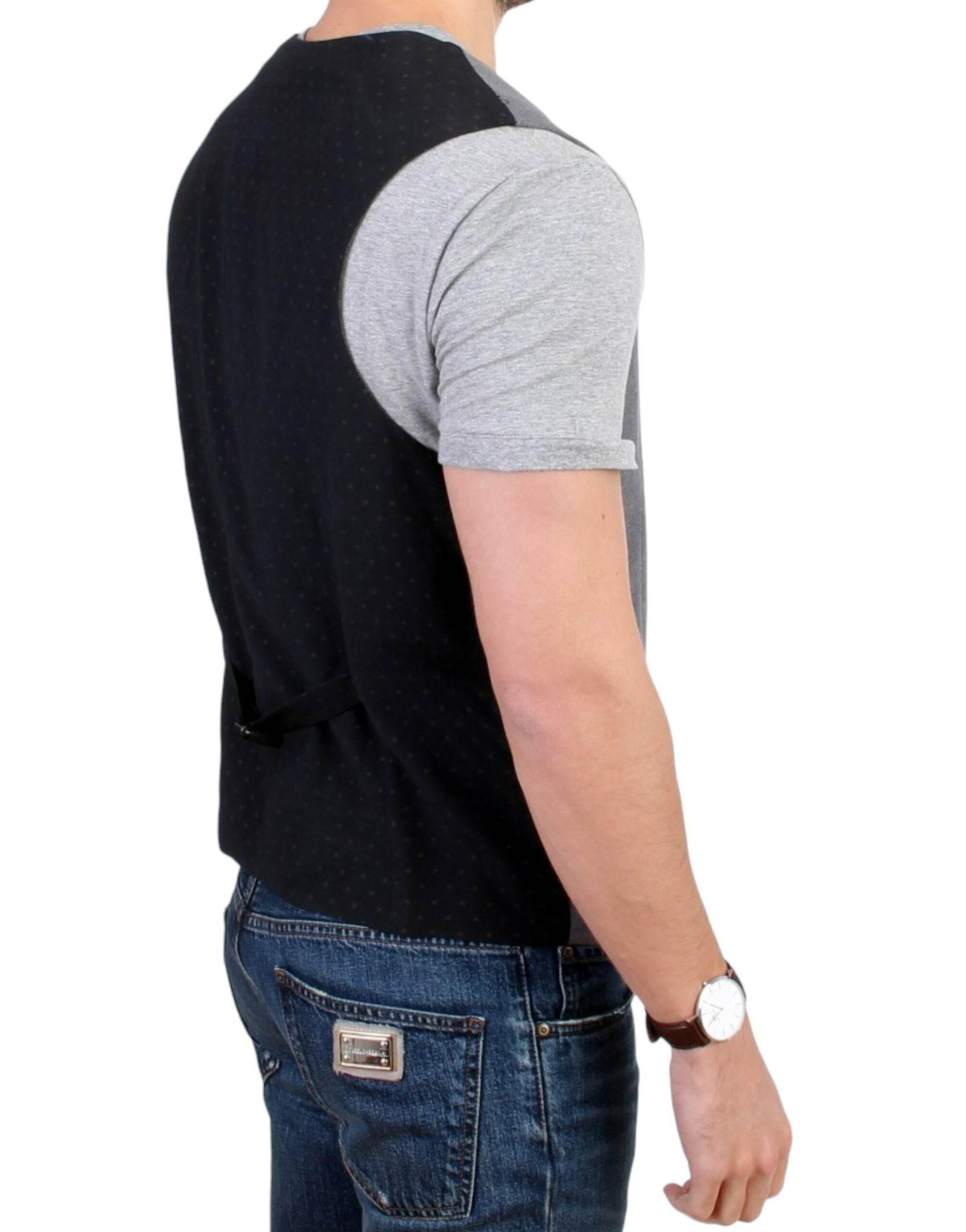 Costume National Chic Gray Casual Vest - Hilstor