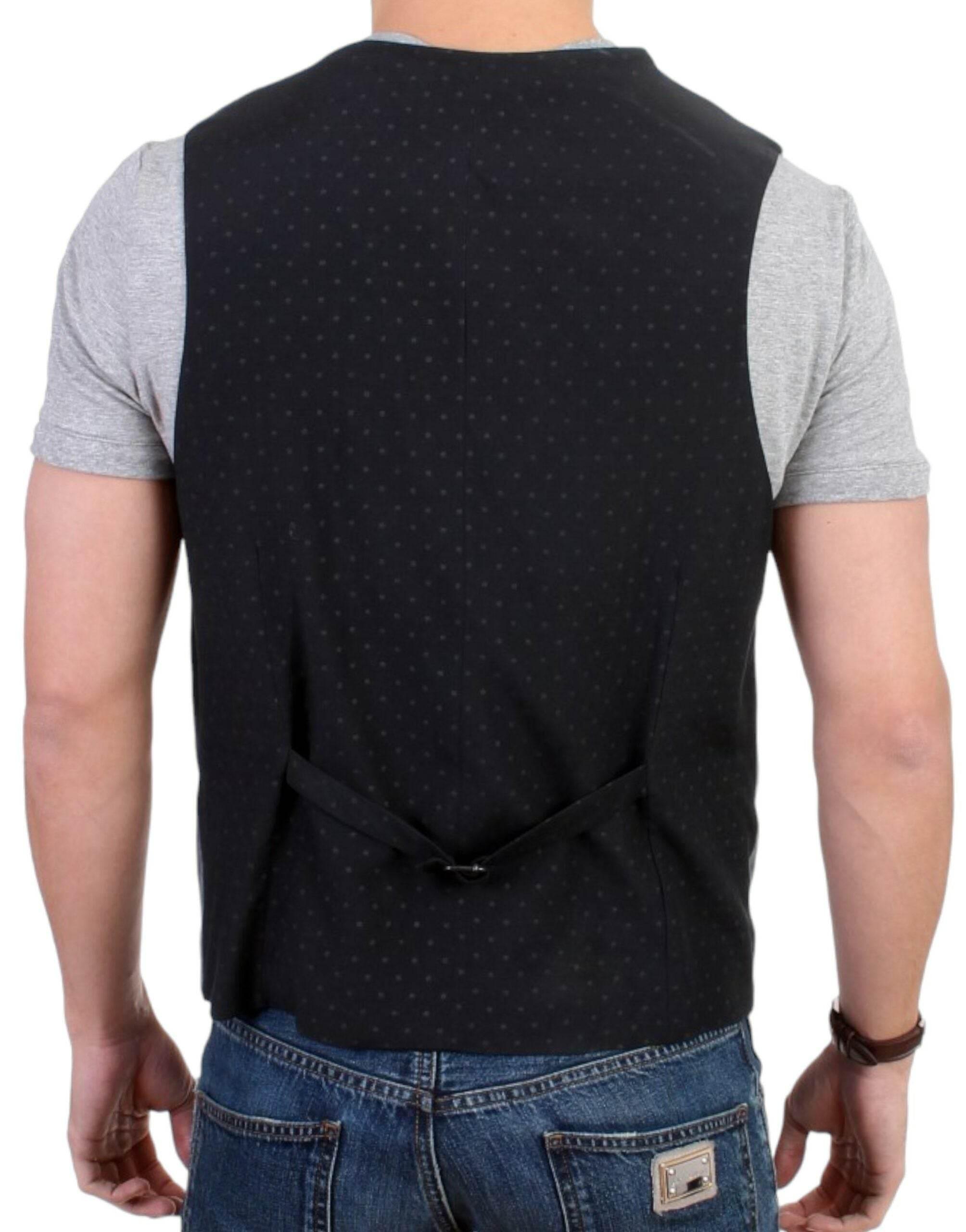 Costume National Chic Gray Casual Vest - Hilstor