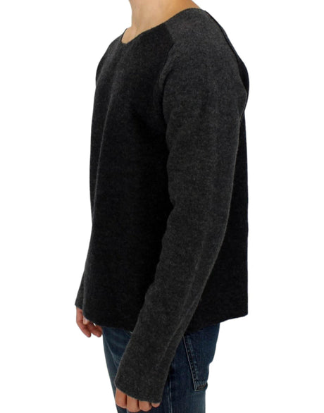 Costume National Gray wool crewneck sweater - Hilstor