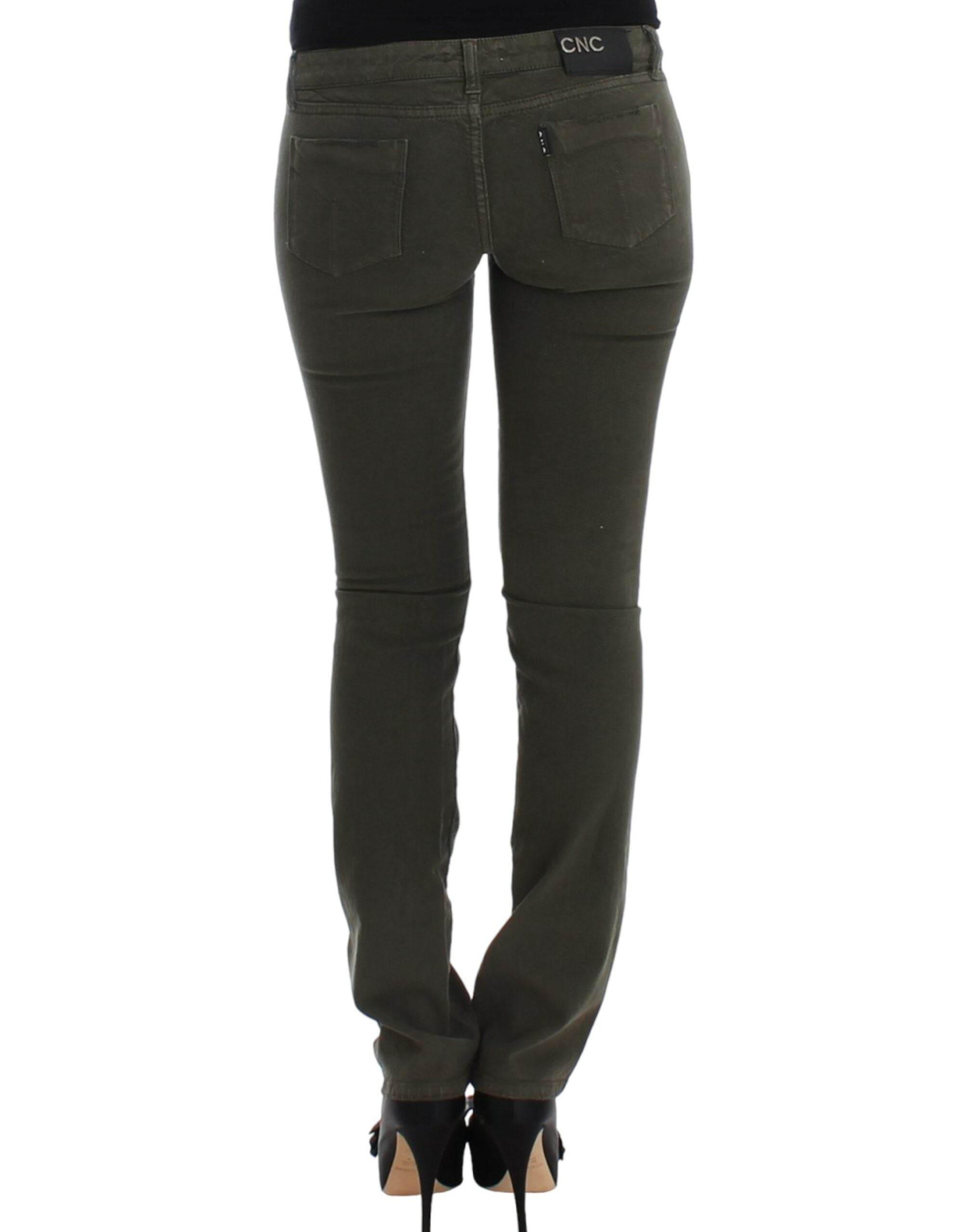 Costume National Green slim leg jeans - Hilstor