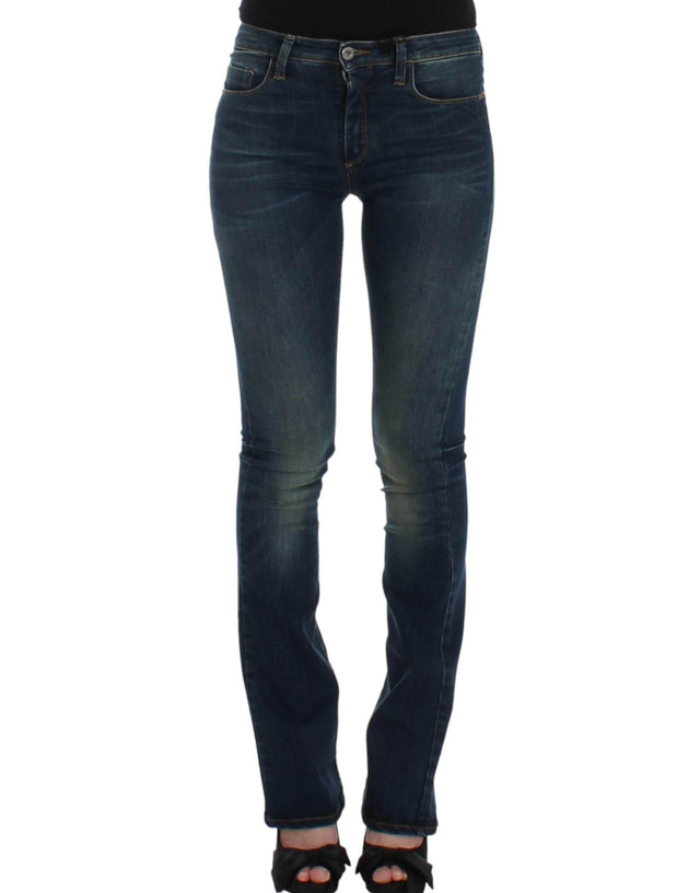 Costume National Chic Blue Straight Leg Designer Jeans - Hilstor