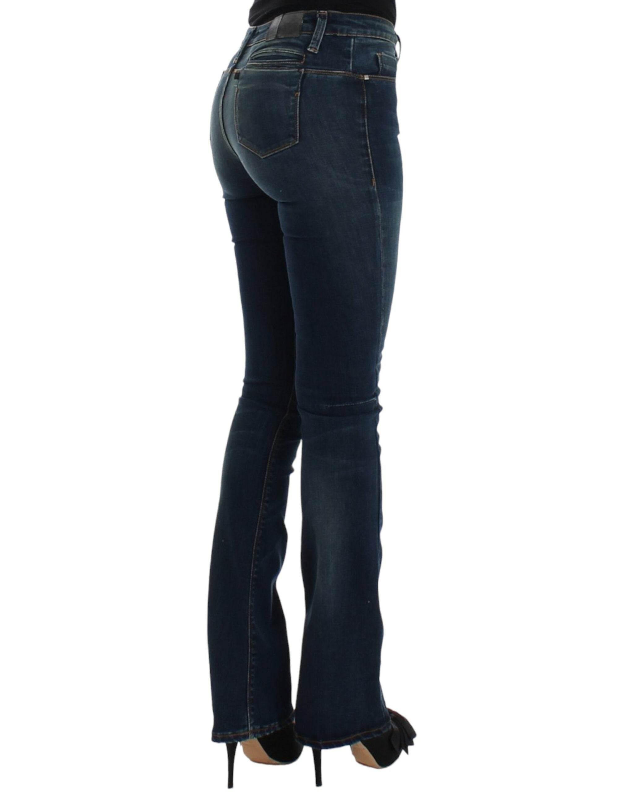 Costume National Chic Blue Straight Leg Designer Jeans - Hilstor