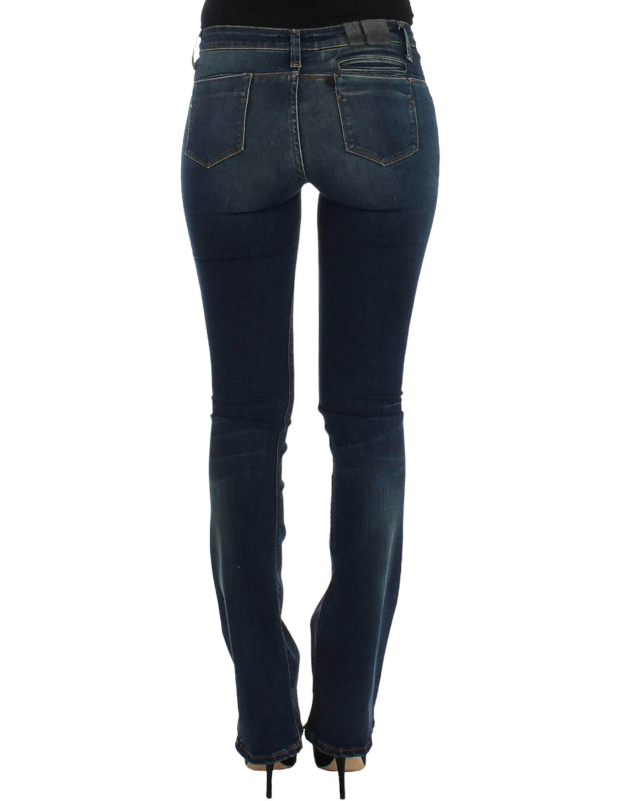 Costume National Chic Blue Straight Leg Designer Jeans - Hilstor