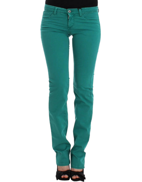 Costume National Green straight leg jeans - Hilstor