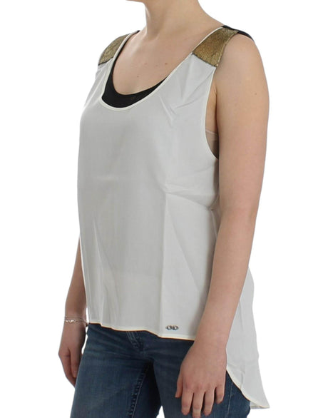 Costume National White sleeveless top - Hilstor