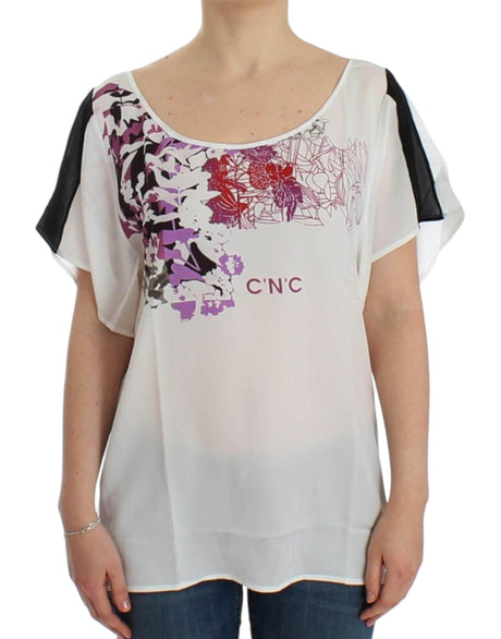 Costume National White motive print blouse - Hilstor