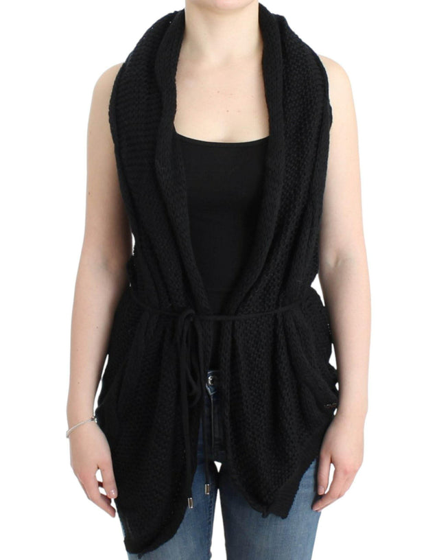 Costume National Chic Sleeveless Knitted Vest Cardigan - Hilstor