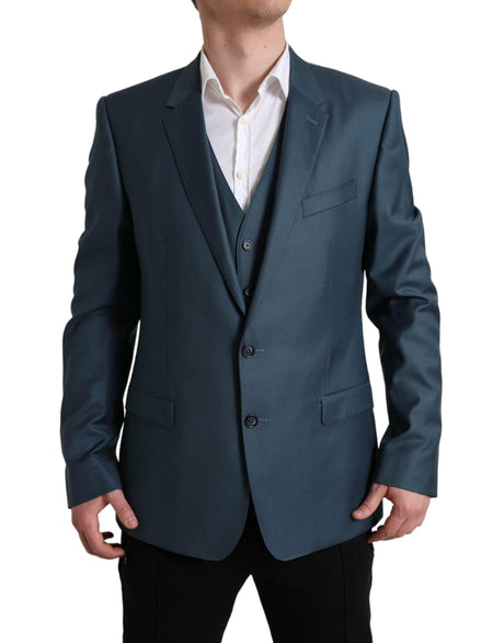 Dolce & Gabbana Green Single Breasted 2 Piece MARTINI Suit - Hilstor
