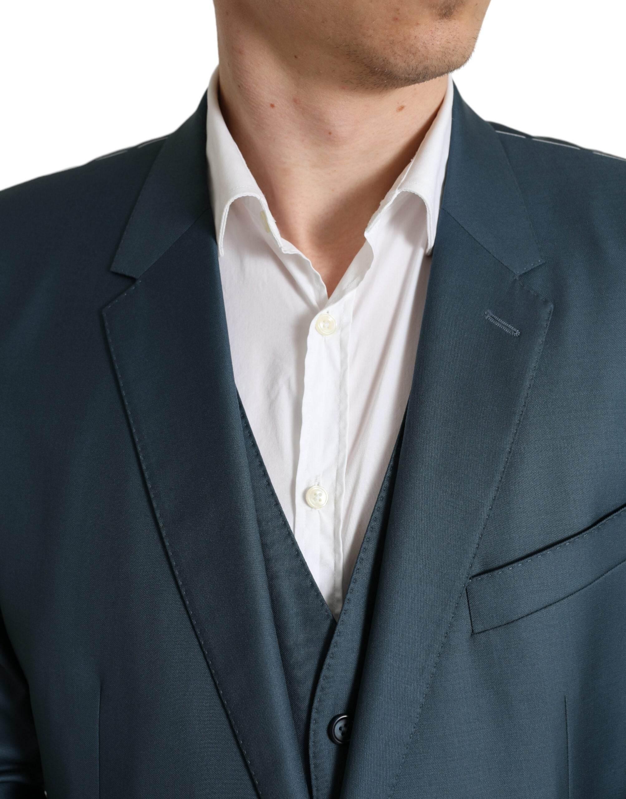 Dolce & Gabbana Green Single Breasted 2 Piece MARTINI Suit - Hilstor