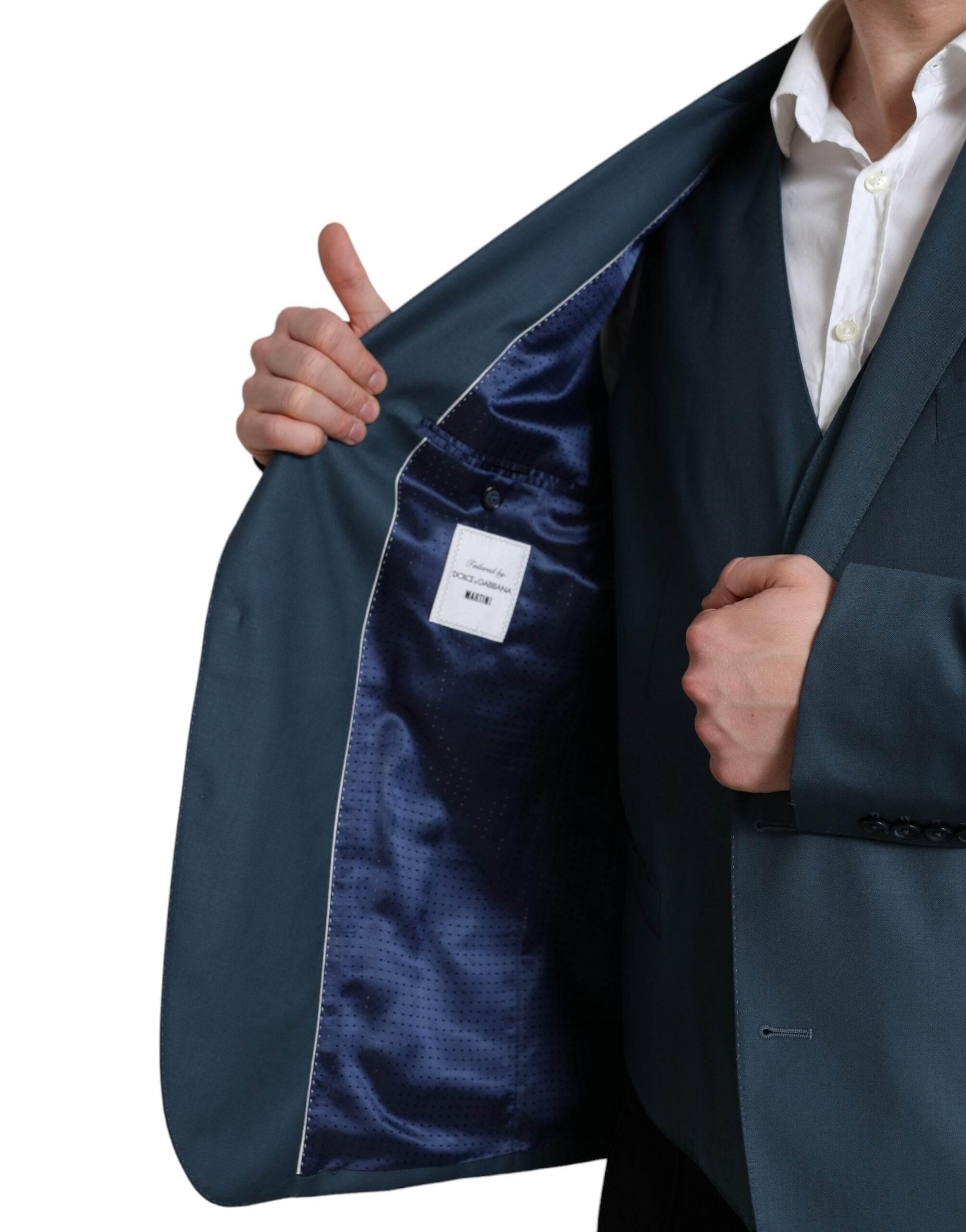 Dolce & Gabbana Green Single Breasted 2 Piece MARTINI Suit - Hilstor