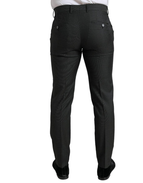Dolce & Gabbana Dark Gray Stretch Slim Formal Pants - Hilstor