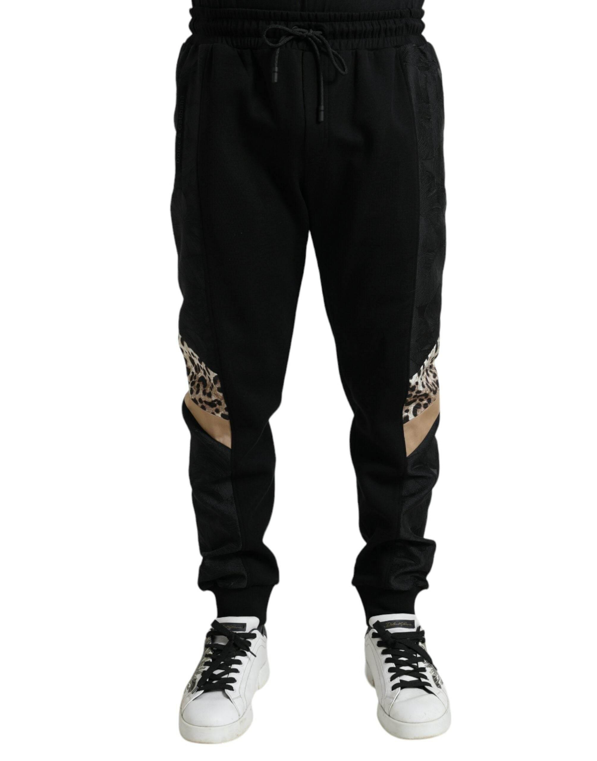 Dolce & Gabbana Black Cotton Slim Stretch Jogger Pants - Hilstor