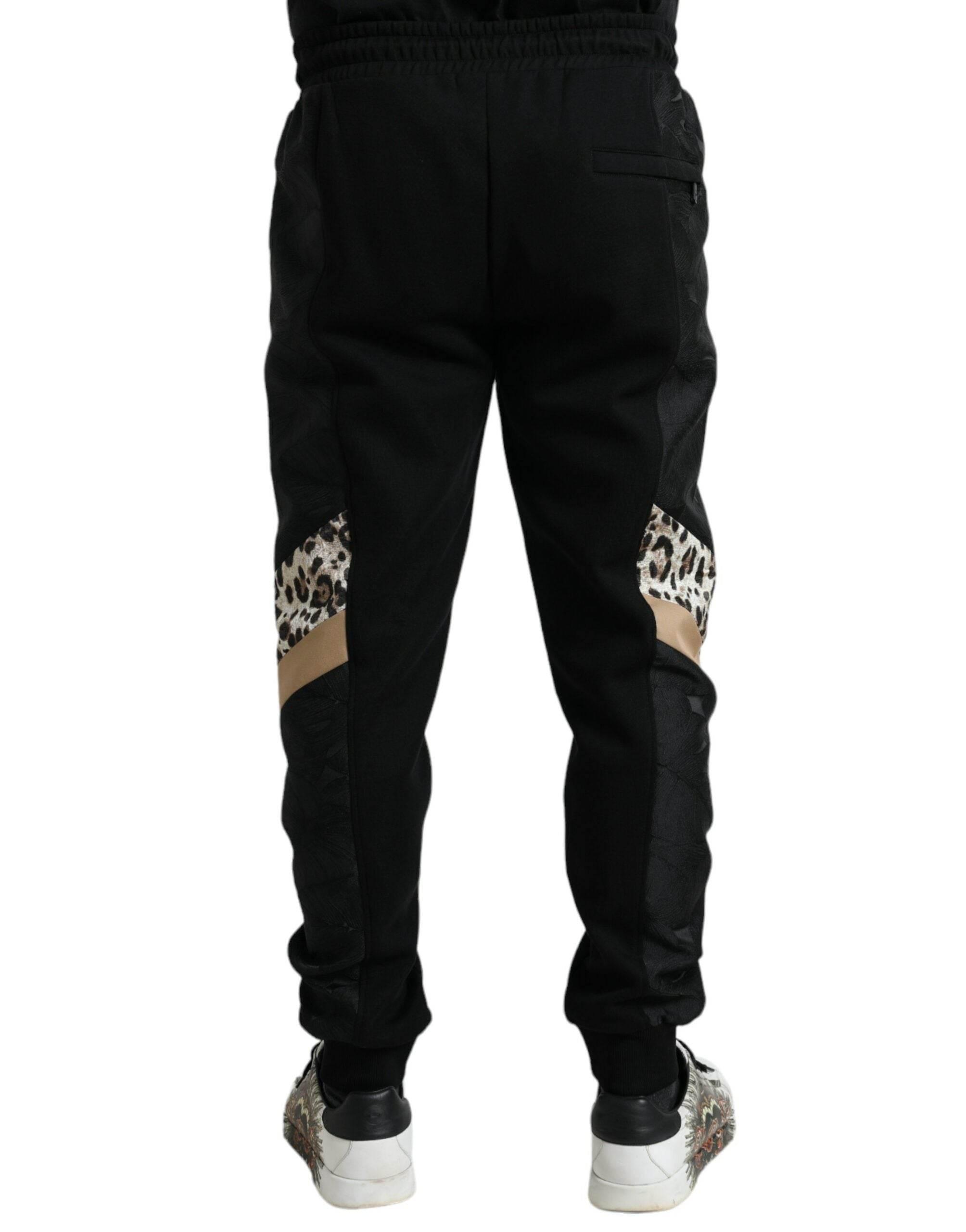 Dolce & Gabbana Black Cotton Slim Stretch Jogger Pants - Hilstor