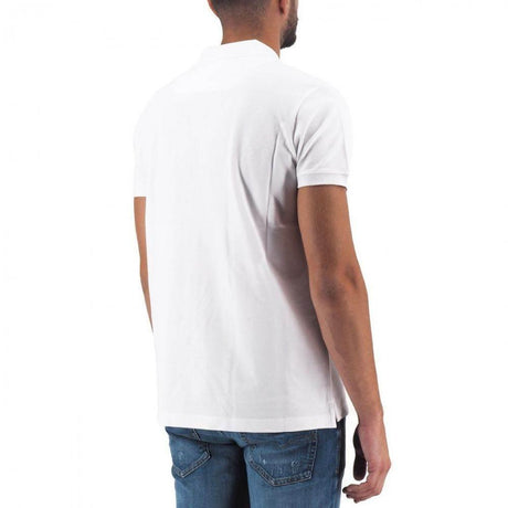 Diesel Elegant White Cotton Polo Shirt with Contrasting Logo - Hilstor