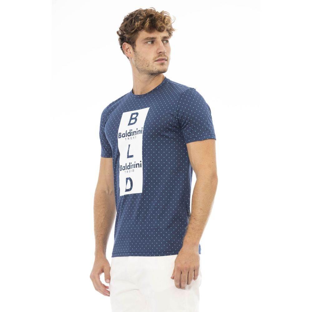 Baldinini Trend Blue Cotton Men T-Shirt - Hilstor