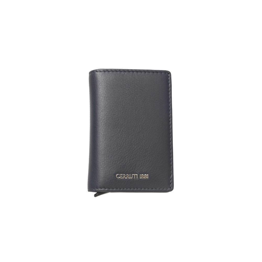 Cerruti 1881 Blue Calfskin Men Wallet - Hilstor