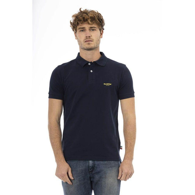 Baldinini Trend Blue Cotton Men Polo - Hilstor