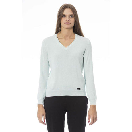 Baldinini Trend Light Blue Cashmere Women Sweater - Hilstor