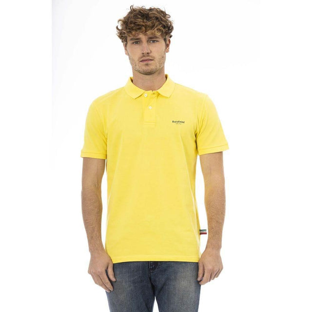 Baldinini Trend Yellow Cotton Men Polo Shirt - Hilstor