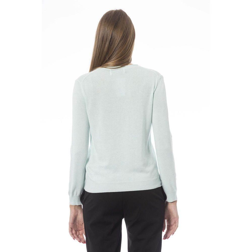 Baldinini Trend Light Blue Cashmere Women Sweater - Hilstor
