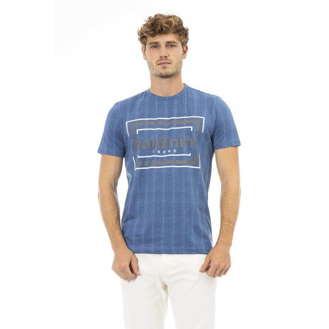 Baldinini Trend Blue Cotton Men T-Shirt - Hilstor