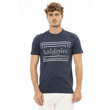 Baldinini Trend Blue Cotton Men T-Shirt - Hilstor