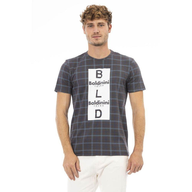 Baldinini Trend Gray Cotton Men T-Shirt - Hilstor