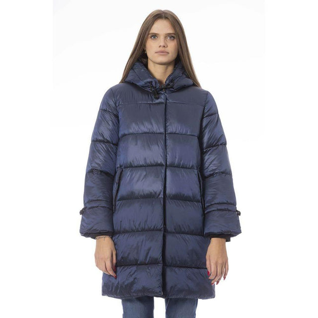 Baldinini Trend Light Blue Nylon Women Jacket - Hilstor